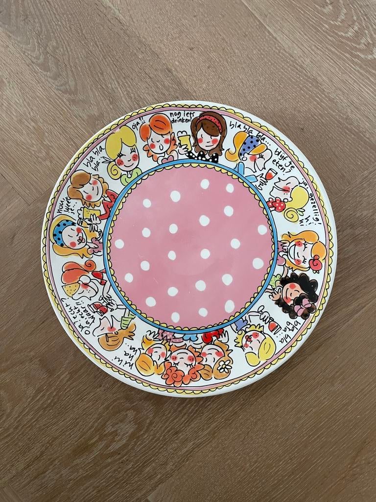 Blond Amsterdam groot bord plat schaal roze even bijkletsen, Ophalen, Blond Amsterdam, Zo goed als nieuw, Bord(en)