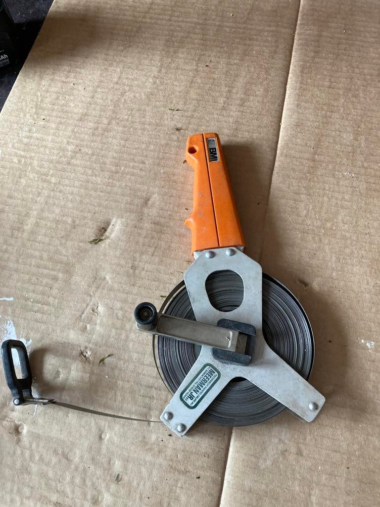 bmi.meetlint 25 meter met stalen band, Doe-het-zelf en Verbouw, Meetapparatuur, Ophalen, Zo goed als nieuw