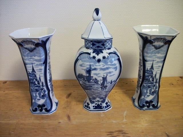 Mooi Delfsblauw Kast Stel, Antiek en Kunst, Ophalen of Verzenden