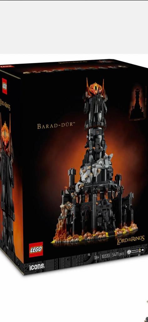 Nieuwe LEGO Icons Barad-dûr (10333) in doos!, Kinderen en Baby's, Speelgoed | Duplo en Lego, Ophalen, Nieuw, Complete set, Lego