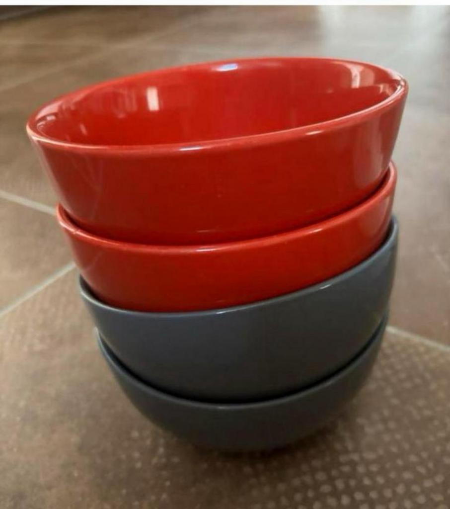 Hema Schaaltjes kommen 4 stuks, Huis en Inrichting, Ophalen of Verzenden, Zo goed als nieuw, Kom(men), Overige stijlen