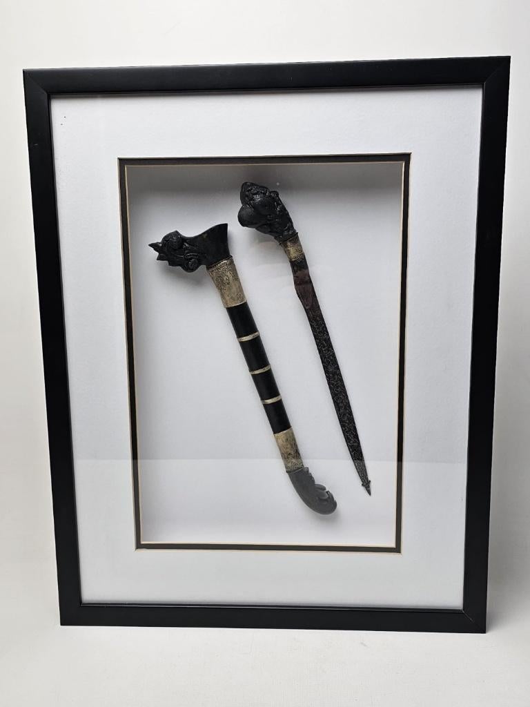 # Rencong keris - kris sierdolk ingelijst, Ophalen