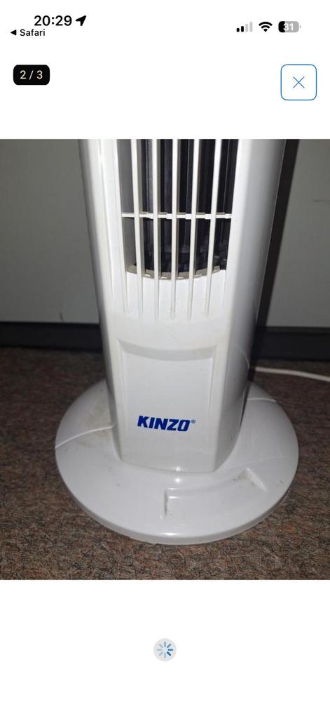 Kinzo kolomventilatoren, Ophalen of Verzenden, Zo goed als nieuw, Torenventilator