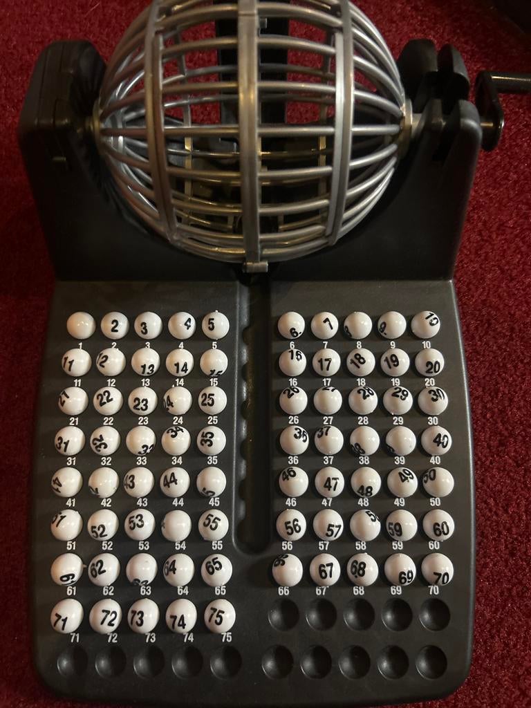 Bingo Set met Draaimolen en Nummers, Ophalen of Verzenden, Minder dan 500 stukjes, Gebruikt, Overige typen