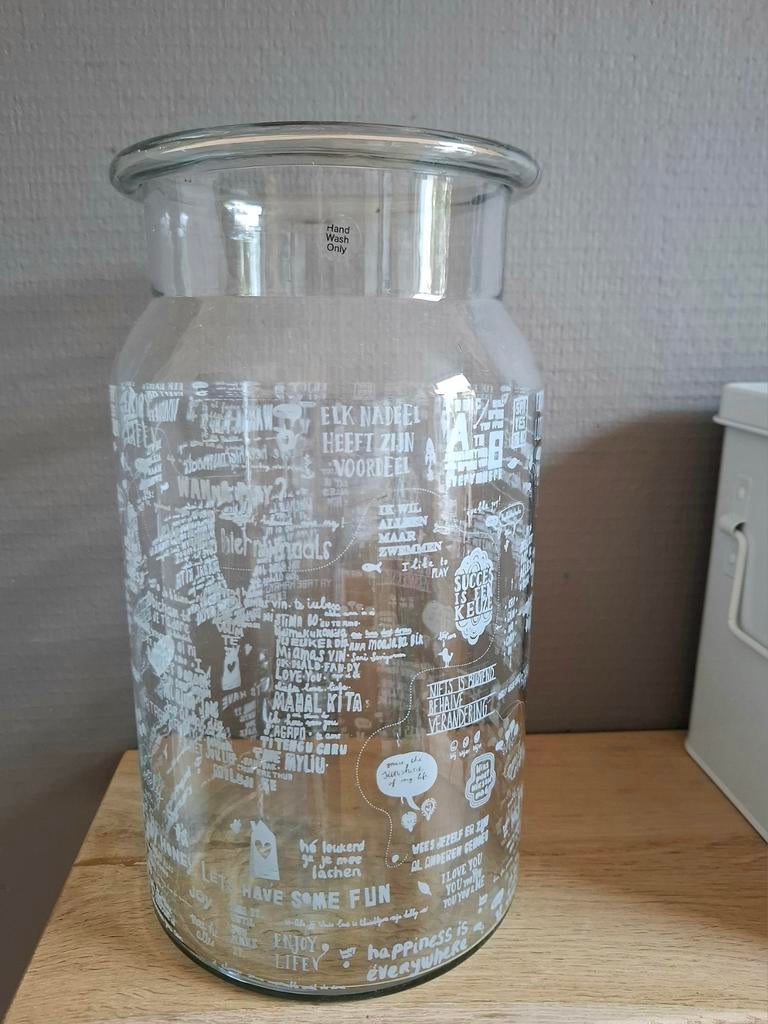 Grote VT Wonen vaas 'Happy', Ophalen, Overige kleuren, Minder dan 50 cm, Glas