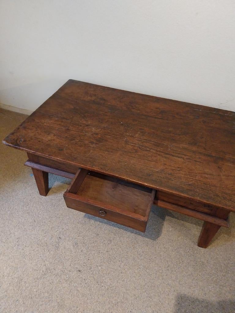 Antieke Franse koffietafel met lade, Ophalen