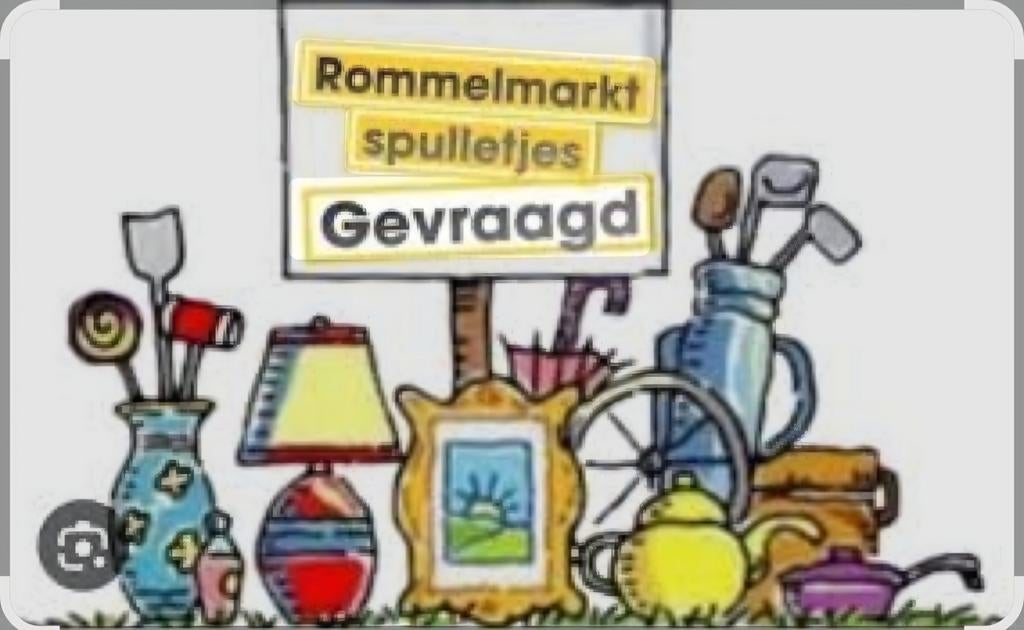 Gevraagd gratis spullen voor de rommelmarkt, Ophalen