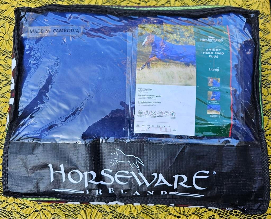 Regendeken met hals Amigo Hero 900D Plus maat 130/183cm, Dieren en Toebehoren, Ophalen, Zo goed als nieuw, Deken