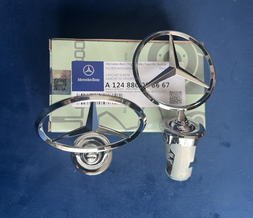 M BENZ STER SPEC UITV VOOR W123 W124 W126 W201 RVS CHROME, Voor, Mercedes-Benz, Nieuw, Ophalen of Verzenden