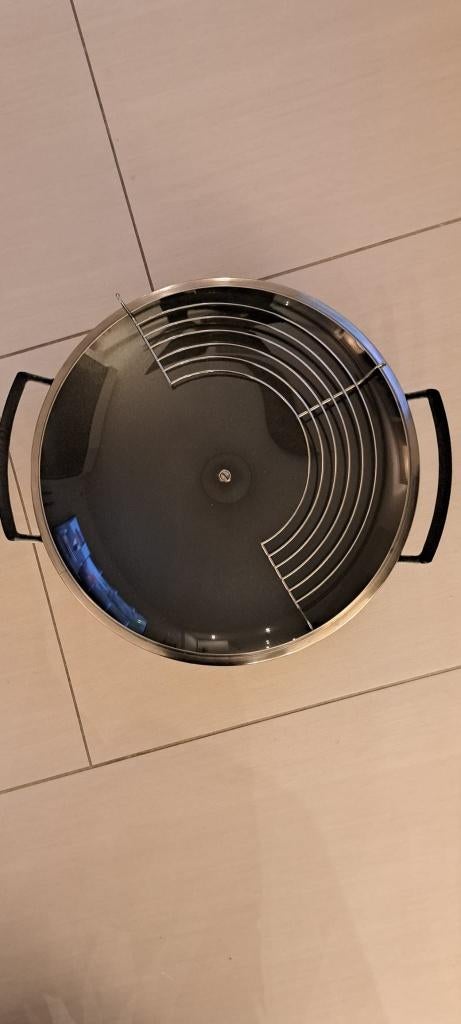 Grote, zware wokpan, Huis en Inrichting, Keuken | Potten en Pannen, Ophalen, Zo goed als nieuw, Overige materialen, Wok