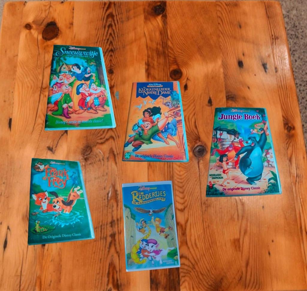 5 Disney Videobanden., Alle leeftijden, Ophalen of Verzenden, Gebruikt, Tekenfilms en Animatie