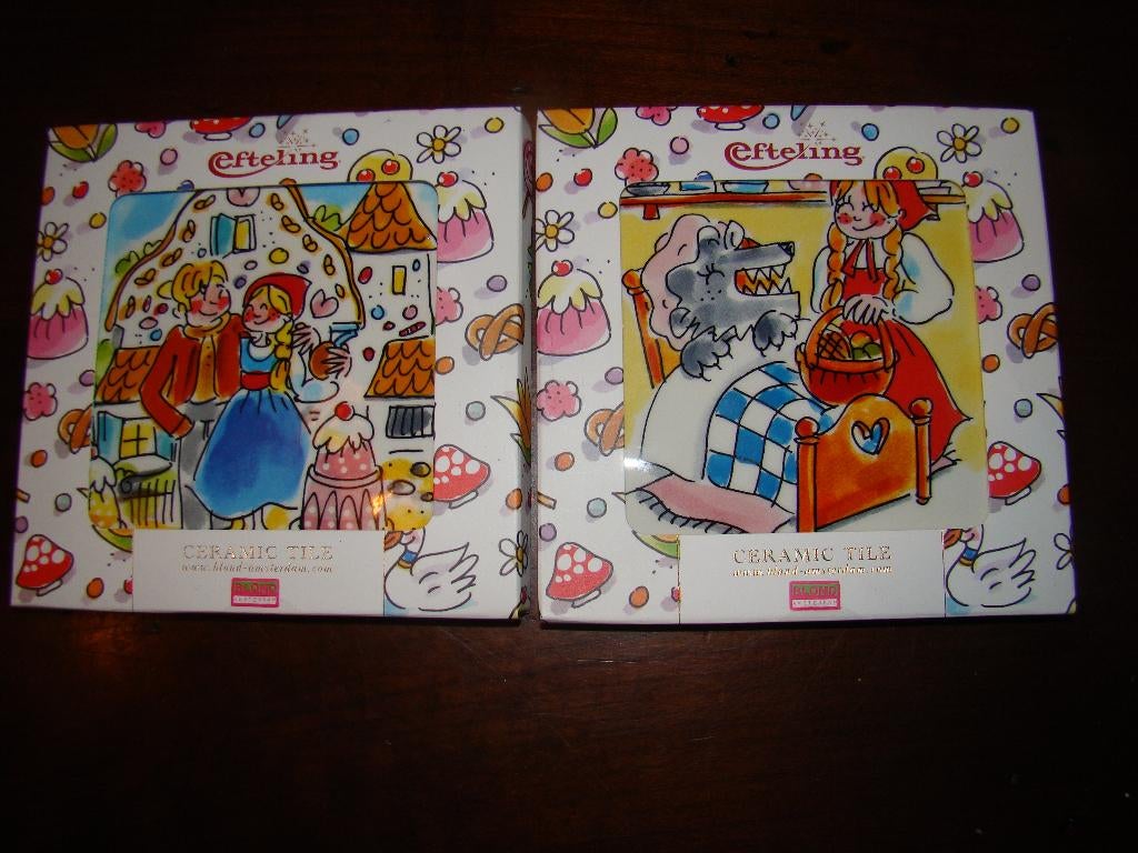 2 Efteling Blond tegels nieuw 13 cm bij 13 cm  keramiek, Ophalen of Verzenden