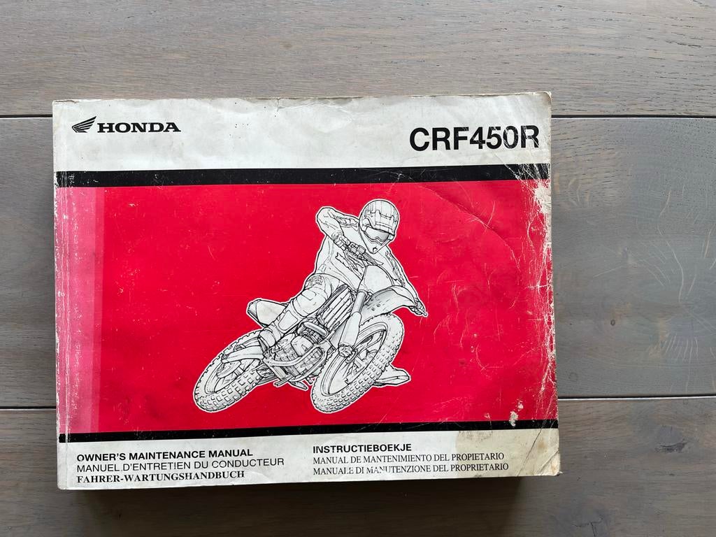 Honda CRF450R  Instructieboekje 01/02, Ophalen of Verzenden, Honda