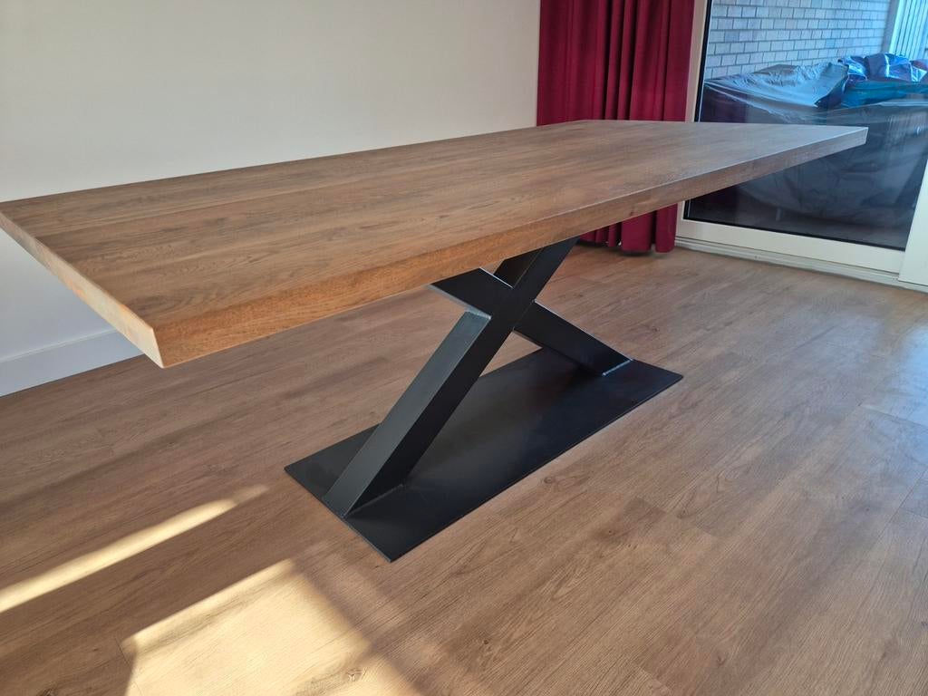Eettafel Tavolo 200x100 met kruispoot onderstel, Ophalen, 200 cm of meer, 50 tot 100 cm, Zo goed als nieuw