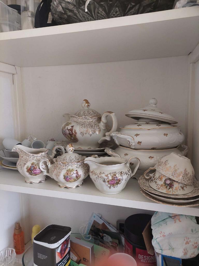 Wit servies met gouden details, Ophalen of Verzenden