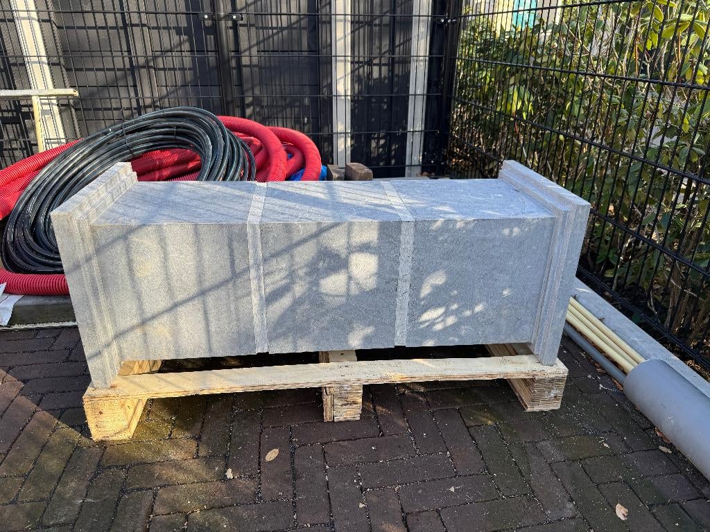 hardstenen zuil sokkel pilaar, Ophalen, Nieuw