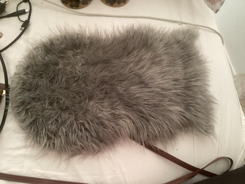 2 Bont Kleedjes - Grijs en Bruin/Wit - Decoratie, Huis en Inrichting, Stoffering | Tapijten en Kleden, Gebruikt, Minder dan 50 cm