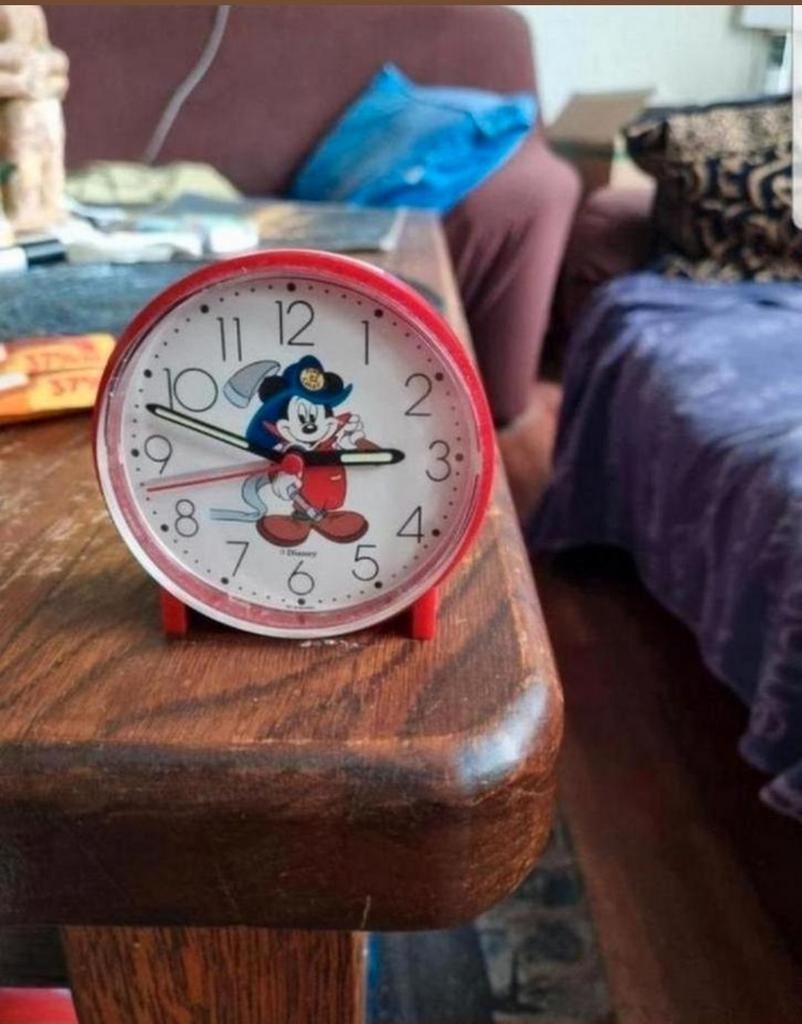 Mickey Mouse wekker bieden, Ophalen of Verzenden, Gebruikt, Analoog