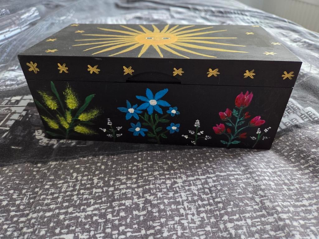 Sieradenkistje juwelendoosje handmade, Verzenden, Zo goed als nieuw, Hardcase