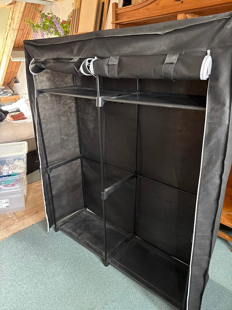 Opvouwbare stoffen kledingkast - 175x140x40 cm, Huis en Inrichting, Kasten | Kledingkasten, Ophalen, Met plank(en), 100 tot 150 cm