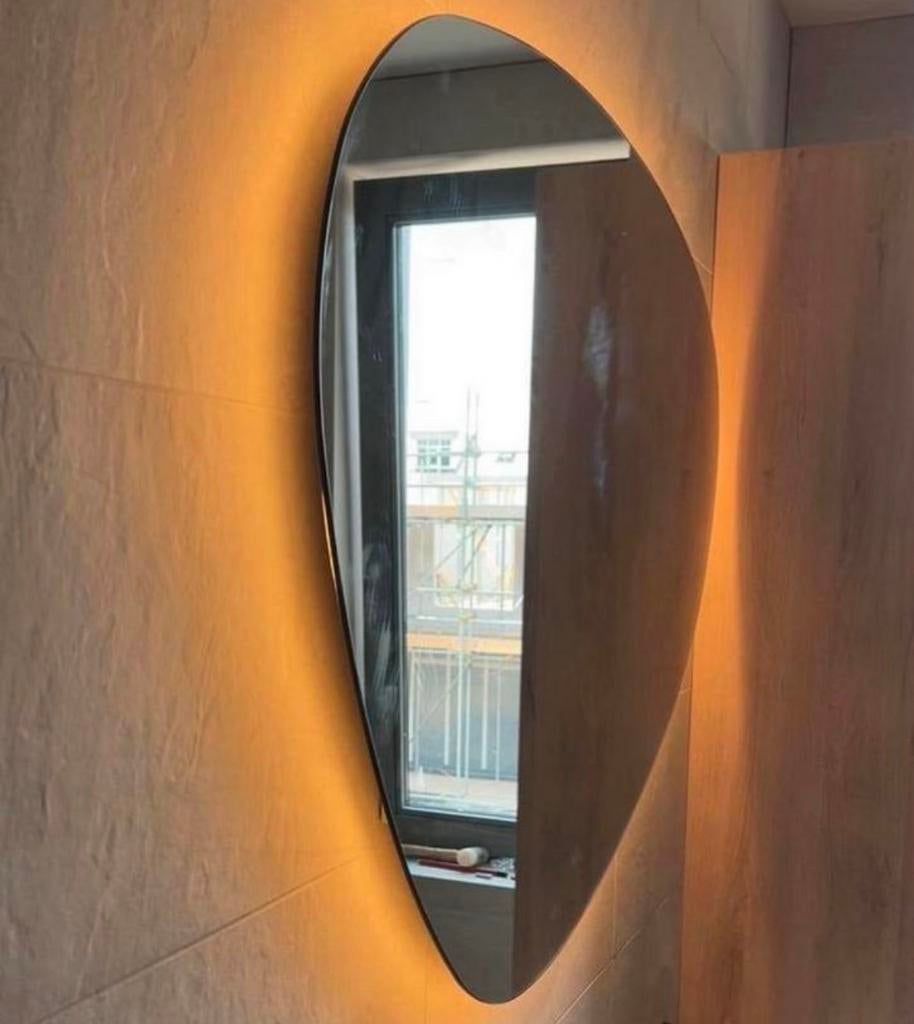BRAUER Organic Spiegel - Asymmetrisch - 120x80cm - LED, Doe-het-zelf en Verbouw, Sanitair, Ophalen of Verzenden, Nieuw, Rvs, Bad