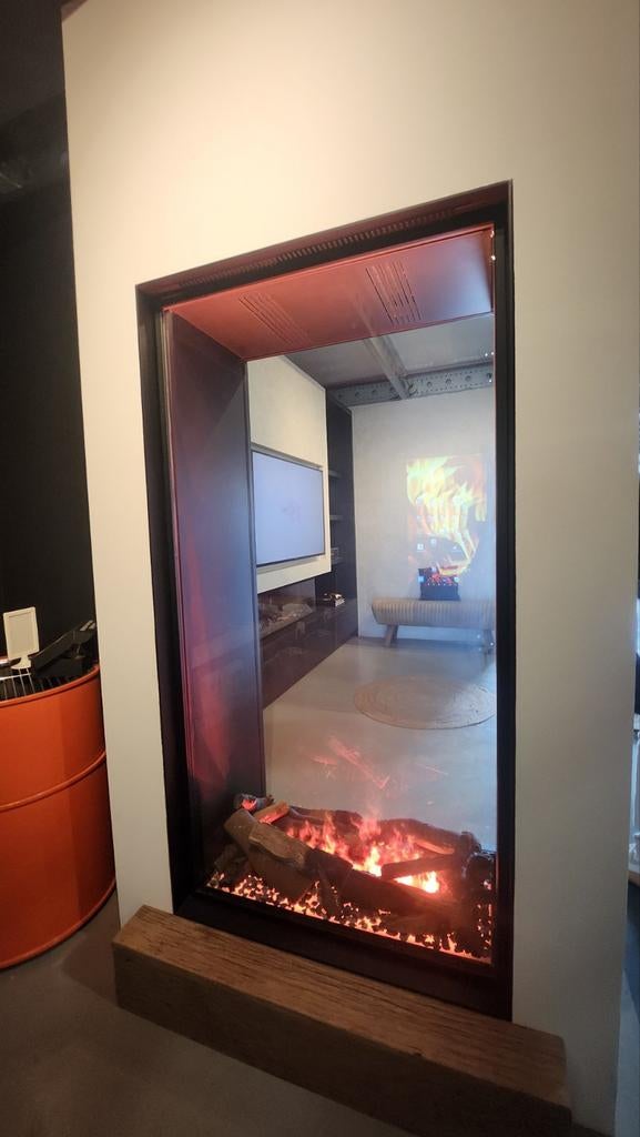 Faber elektrische doorkijk haard 800/1600 ST, Ophalen, Zo goed als nieuw, Inbouwhaard, Elektrische haard