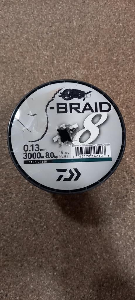 Daiwa J-Braid X8 gevlochten lijn >1500mtr.