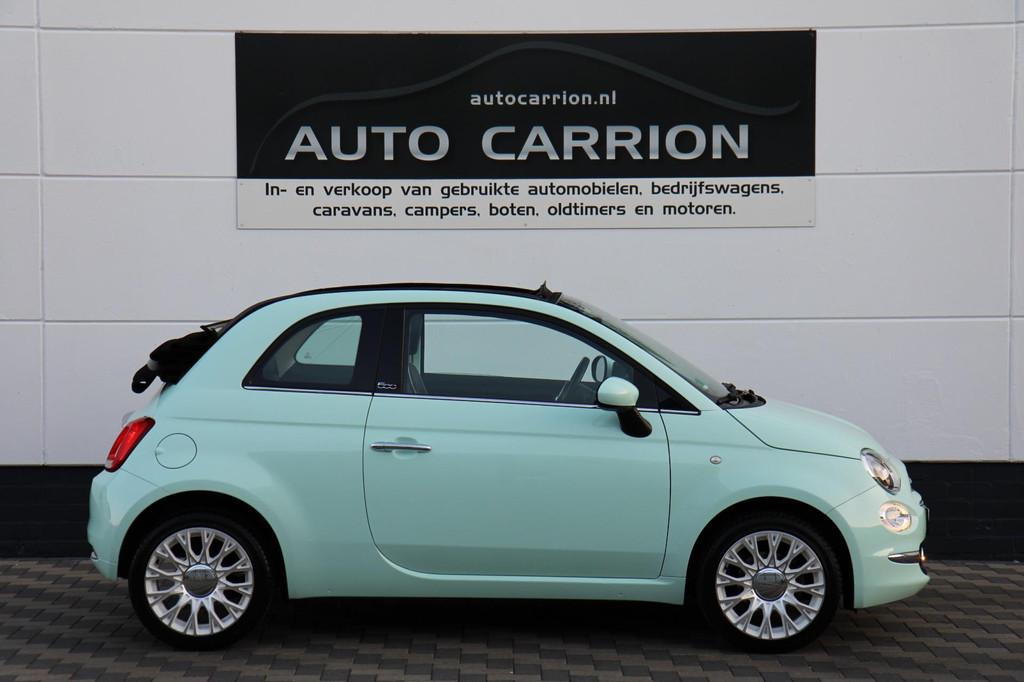 Fiat 500 C 1.2 Verde Lattementa Apple Digitale cockpit wauw!, Voorwielaandrijving, Stof, Gebruikt, 4 cilinders