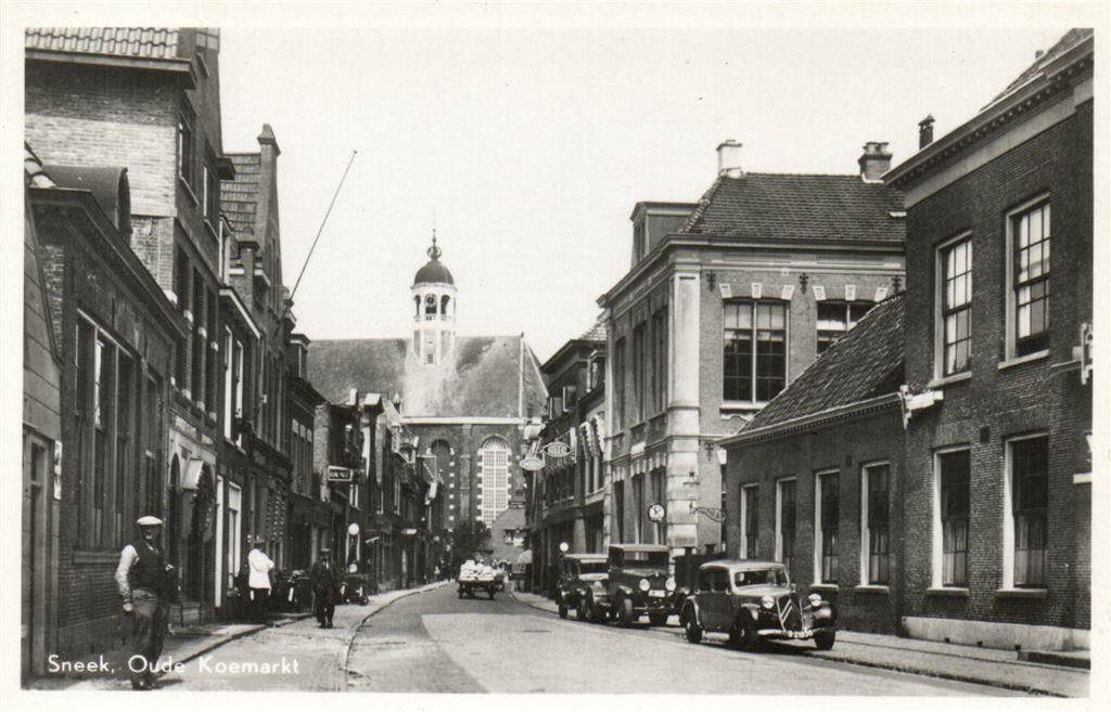 Sneek, Oude Koemarkt - ongelopen, Verzamelen, Ansichtkaarten | Nederland, Ophalen of Verzenden, Voor 1920, Ongelopen, Friesland