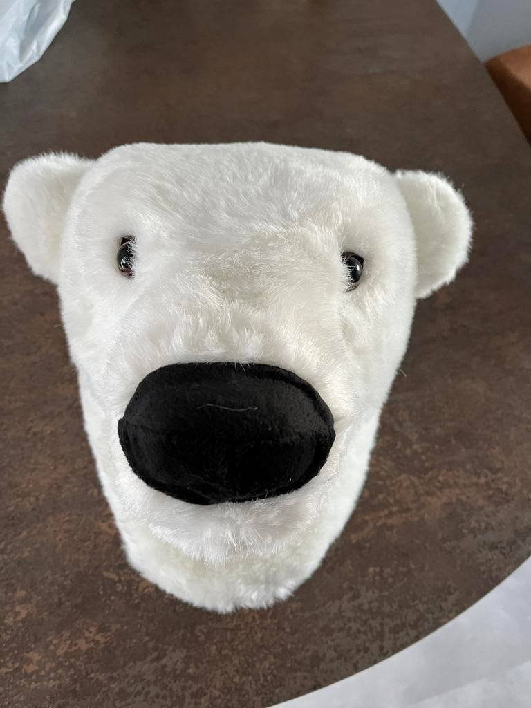 Nieuwe ijsberenkop, kan opgehangen worden, Ophalen of Verzenden, Zo goed als nieuw