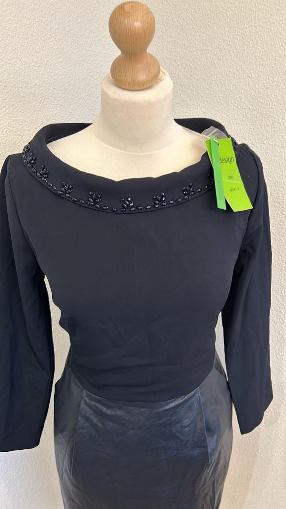 K-design maat M NIEUW classy jurk 914, Maat 38/40 (M), K-design, Zwart, Nieuw