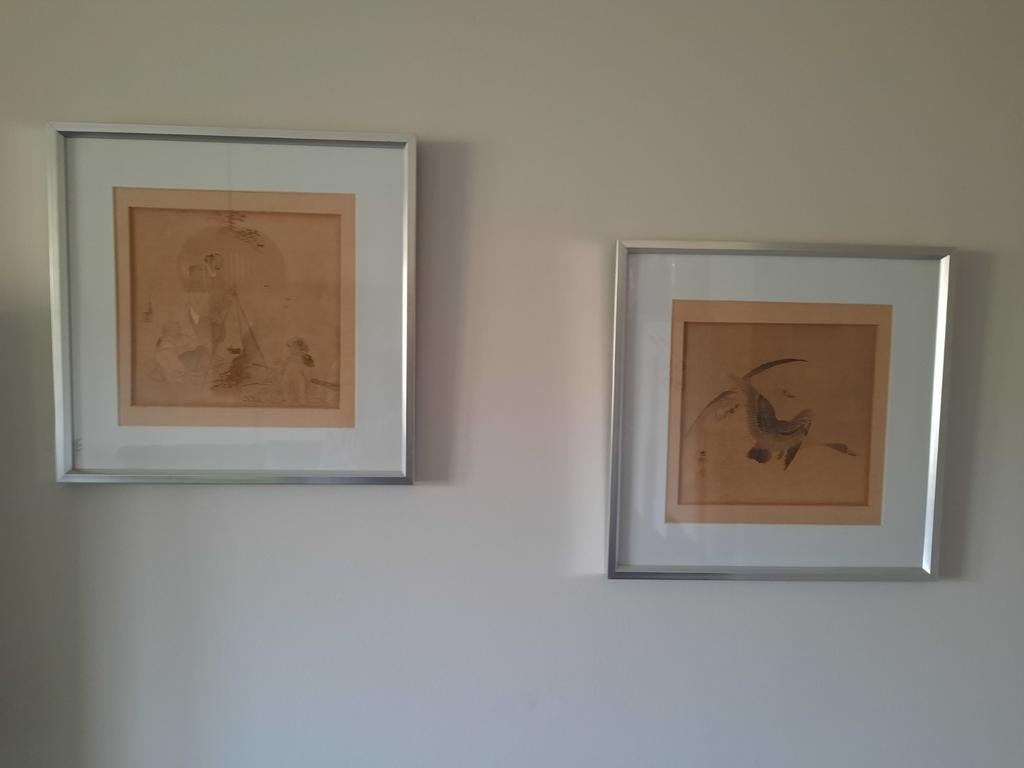 Twee 19de eeuwse Japanse Suibokuga, Antiek en Kunst, Ophalen of Verzenden