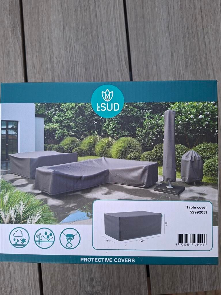 Gloednieuwe Le Sud buitentafel hoes/cover tegen de regen, Ophalen of Verzenden, Nieuw
