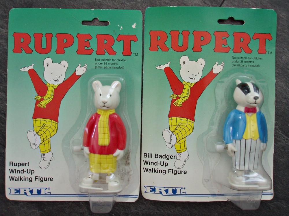 Opwindfiguur Rupert Bear + Billy Badger Bruintje Beer Nieuw, Verzenden, Nieuw, Dier