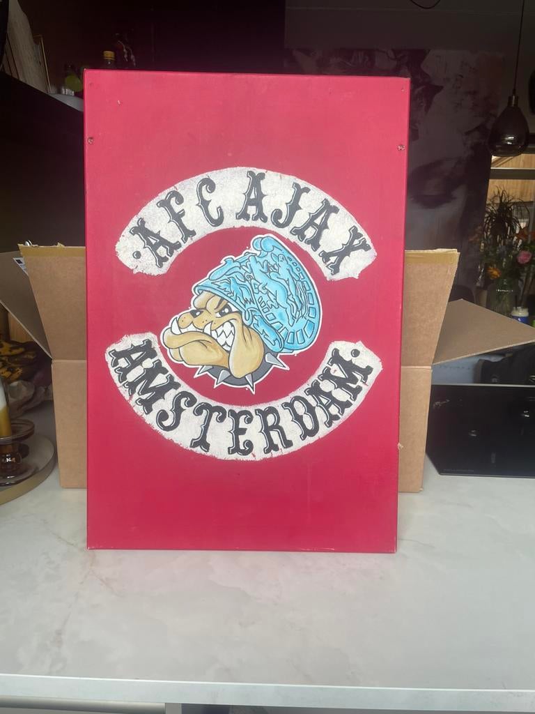 1 op 1 ajax schilderij, Antiek en Kunst, Ophalen of Verzenden