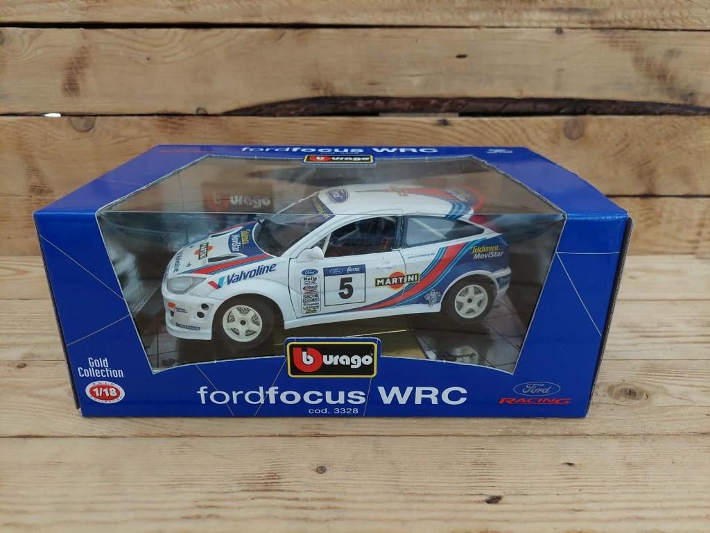 Bburago Ford Focus WRC in doos, Ophalen of Verzenden, Zo goed als nieuw, Auto, Bburago