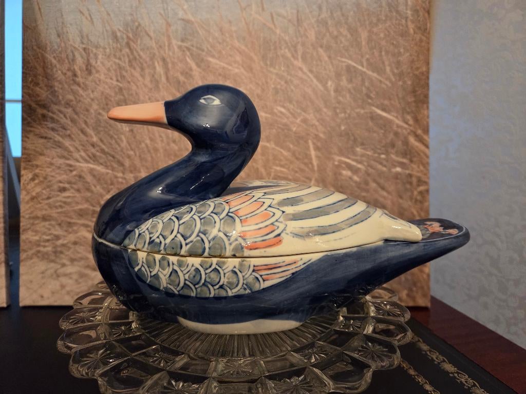 Decoratieve eendenterrine of patéschaal eend met deksel, Ophalen of Verzenden