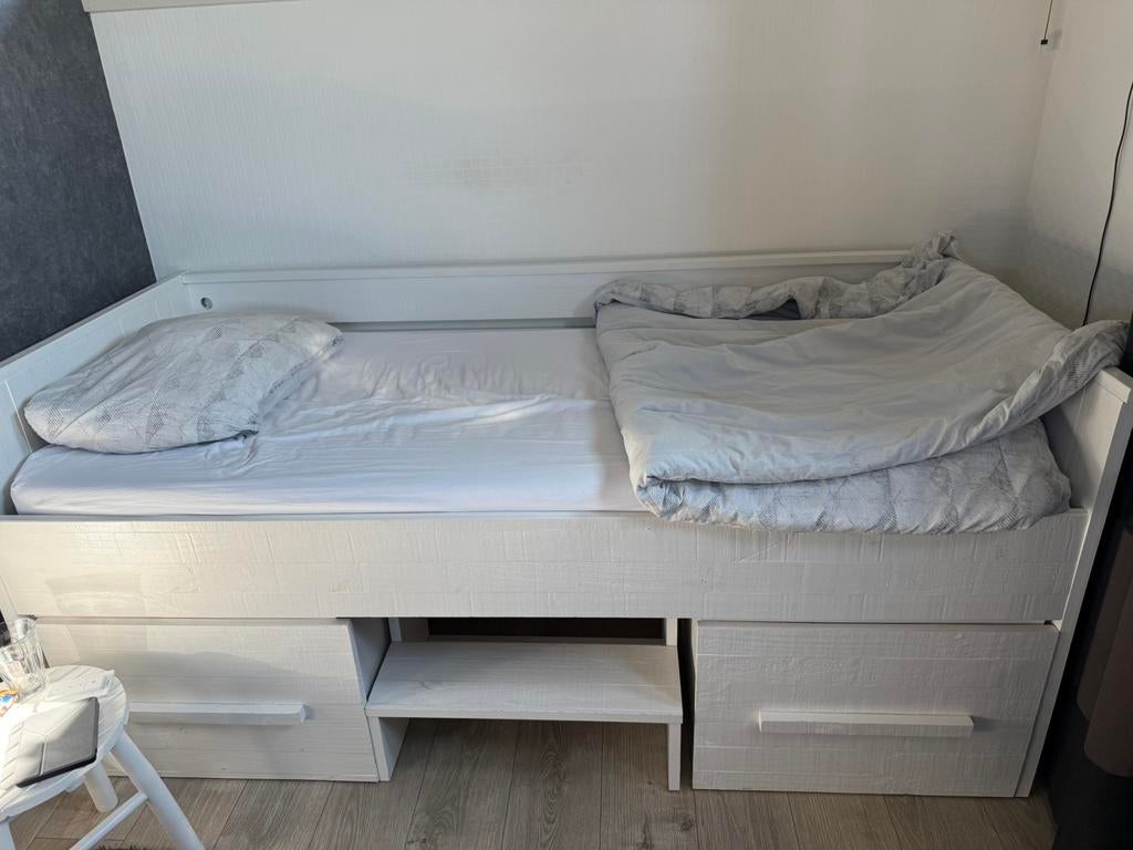 Bed 90 x 200 bedbank, Ophalen, Gebruikt, 90 cm, Eenpersoons