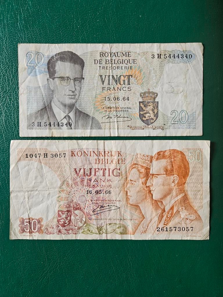 20 en 50 francs België set, Ophalen of Verzenden, België, Setje
