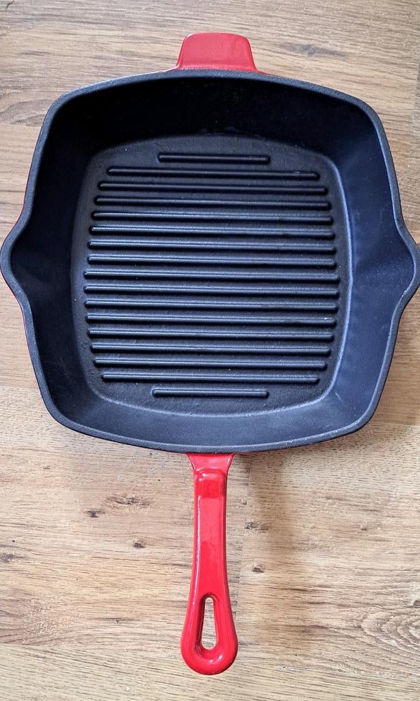 Ernesto Rode gietijzeren grillpan, Gietijzer, Ophalen of Verzenden, Zo goed als nieuw, Koekenpan of Braadpan