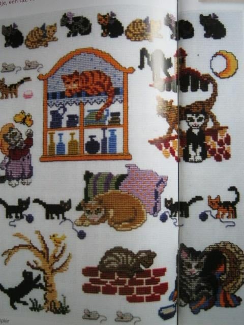 Borduurpatroon  Merklap Poesjes   nr 5991, Verzenden, Nieuw, Handborduren, Patroon