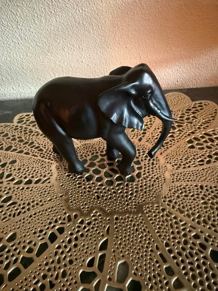 Houten olifant zwart, Ophalen of Verzenden, Gebruikt, Zwart, Hout