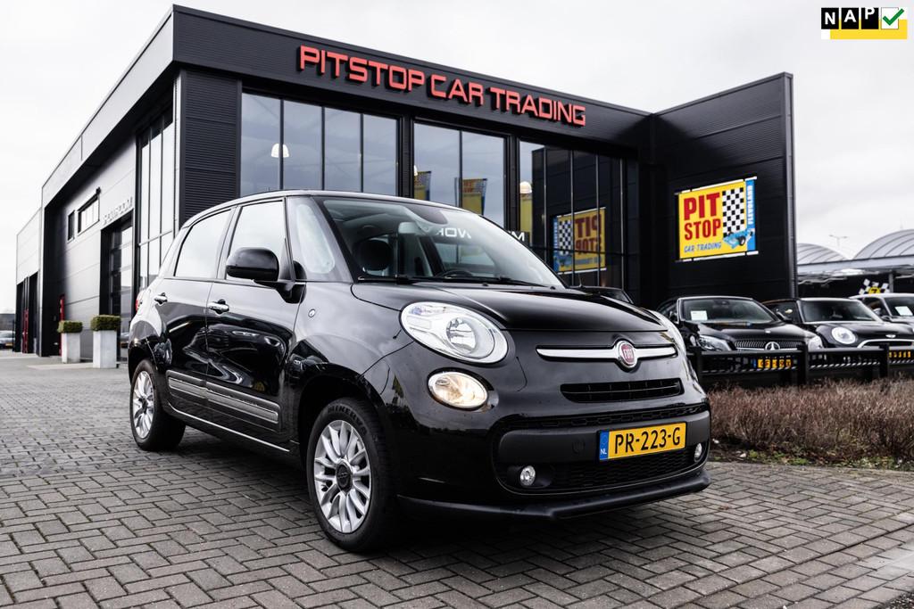 Fiat 500 L 0.9 TwinAir Lounge, 105 PK NL auto, Glasdak, Crui, Stof, Gebruikt, Zwart, Origineel Nederlands