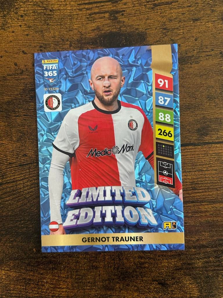 Gernot Trauner Panini FIFA 365 Limited Edition 2025, Ophalen of Verzenden, Nieuw, Feyenoord, Spelerskaart