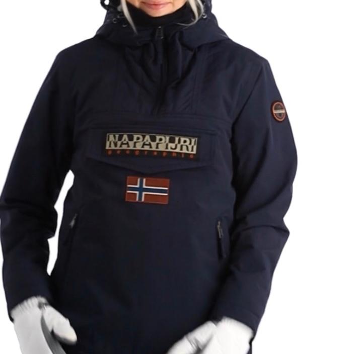 Napapijri jas - donkerblauw - maat S, Verzenden, Zo goed als nieuw, Maat 38/40 (M), Blauw