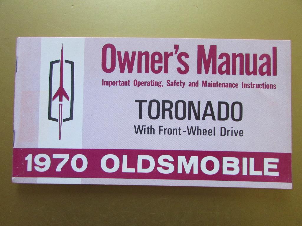 1970 Oldsmobile Toronado owner's manual, Engels, Auto diversen, Handleidingen en Instructieboekjes, Ophalen of Verzenden