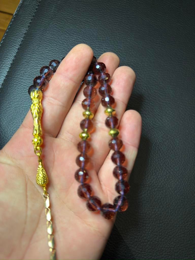 Zultanit tesbih amber barnsteen rozenkrans kehribar, Ophalen of Verzenden, Zo goed als nieuw