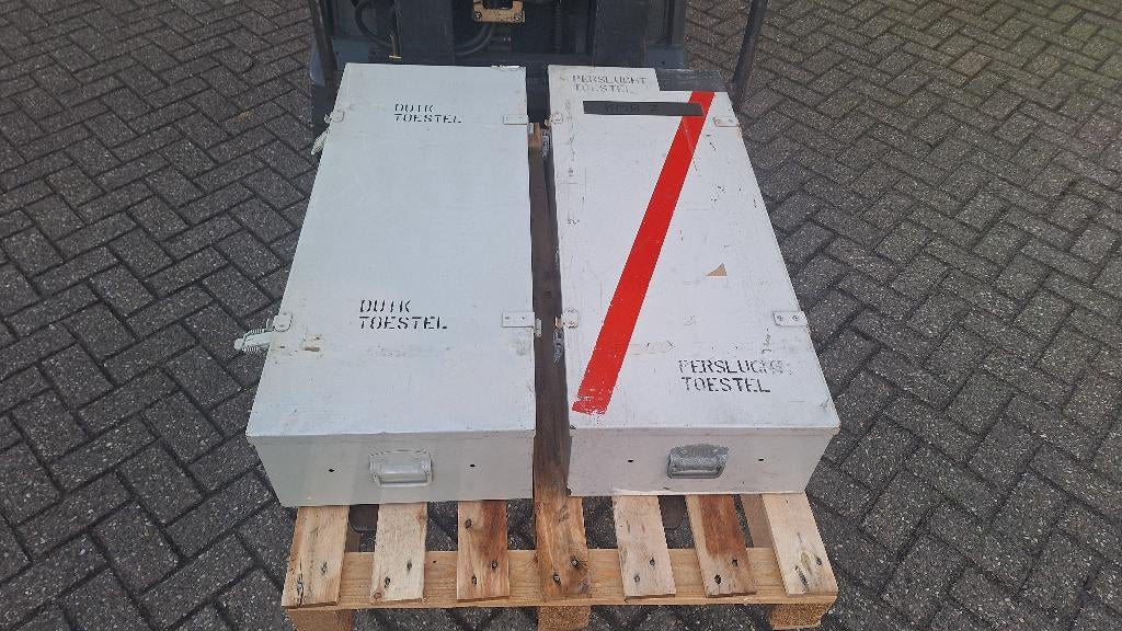 Metalen kist, leger kisten, Ophalen, Kist of Geocache, Nederland, Industriepark 2a 9351PA Leek