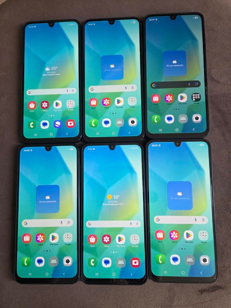 AANGEBODEN PARTIJ VAN 6 STUKS SAMSUNG A16 128GB, Zwart, Ophalen of Verzenden, Zo goed als nieuw, 128 GB