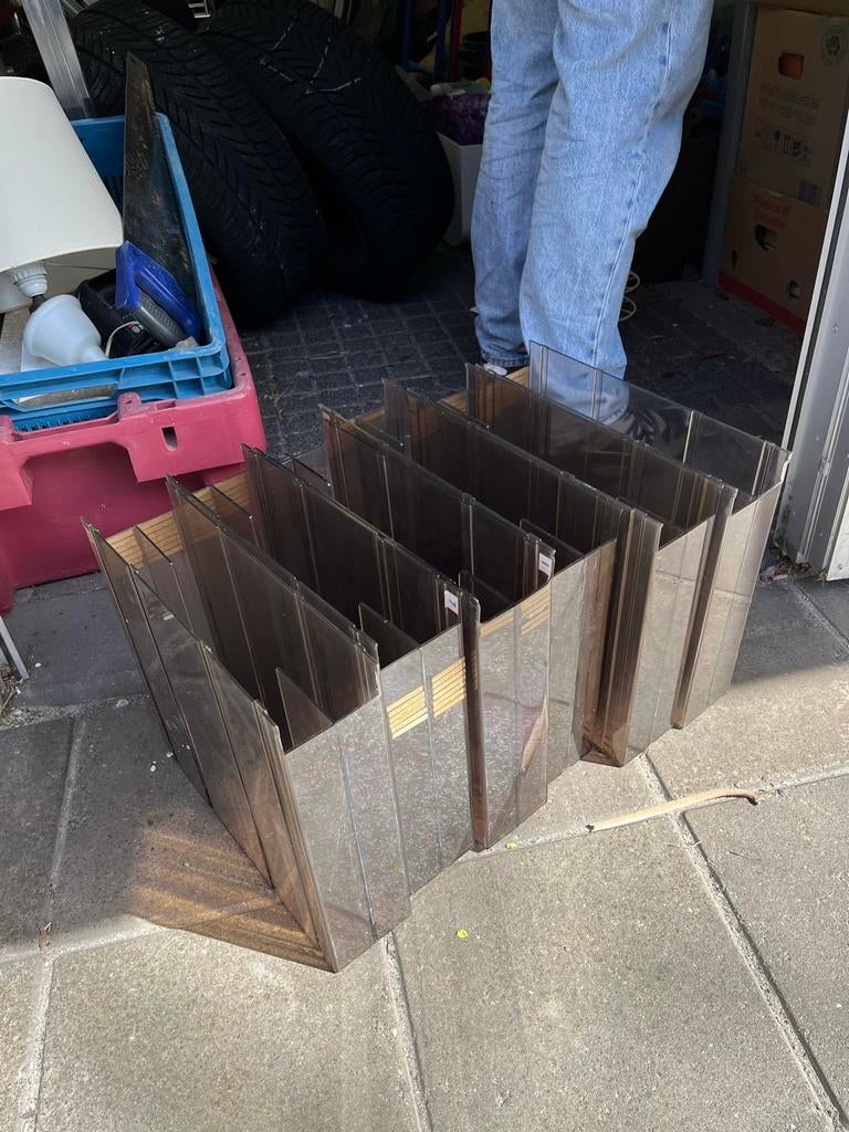 LP bewaardozen - Set van 5, Ophalen, Kunststof, Gebruikt, 150 discs of meer